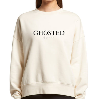 Woman's Heavy Crew Top - Ghosted Again (Black Logo)