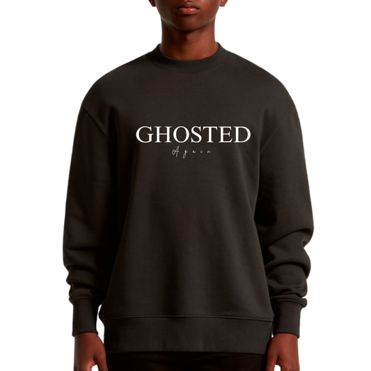 Men's Heavy Crew Top - Ghosted Again (White Logo)