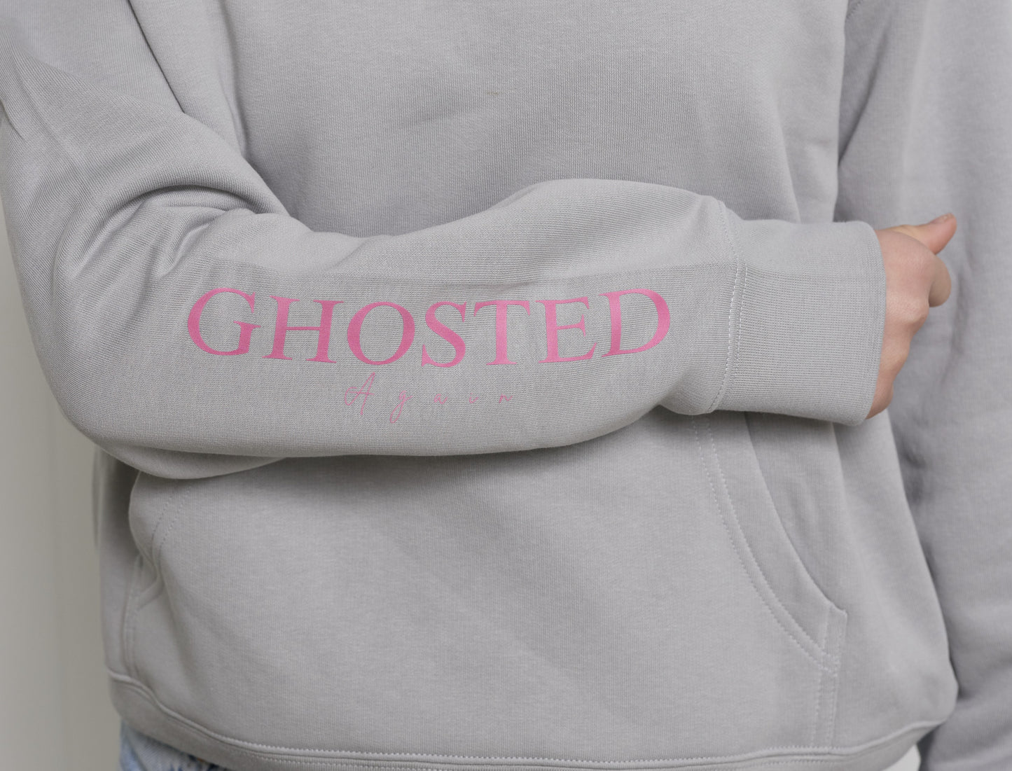 Women's Slim Fit Hoodies - Ghosted again (Black Logo)