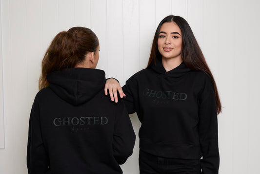 Women's Slim Fit Hoodies - Ghosted again (Black Logo)