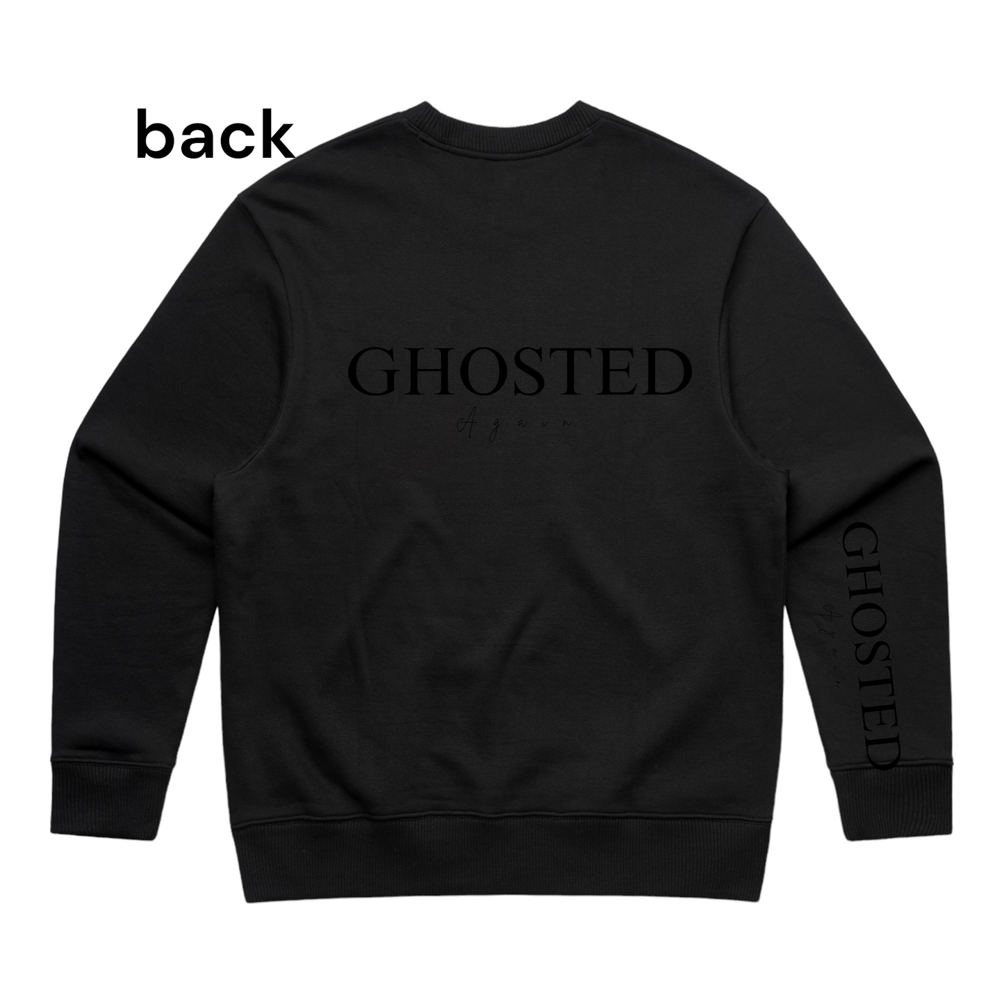 Men's Heavy Crew Top - Ghosted Again (Black Logo)