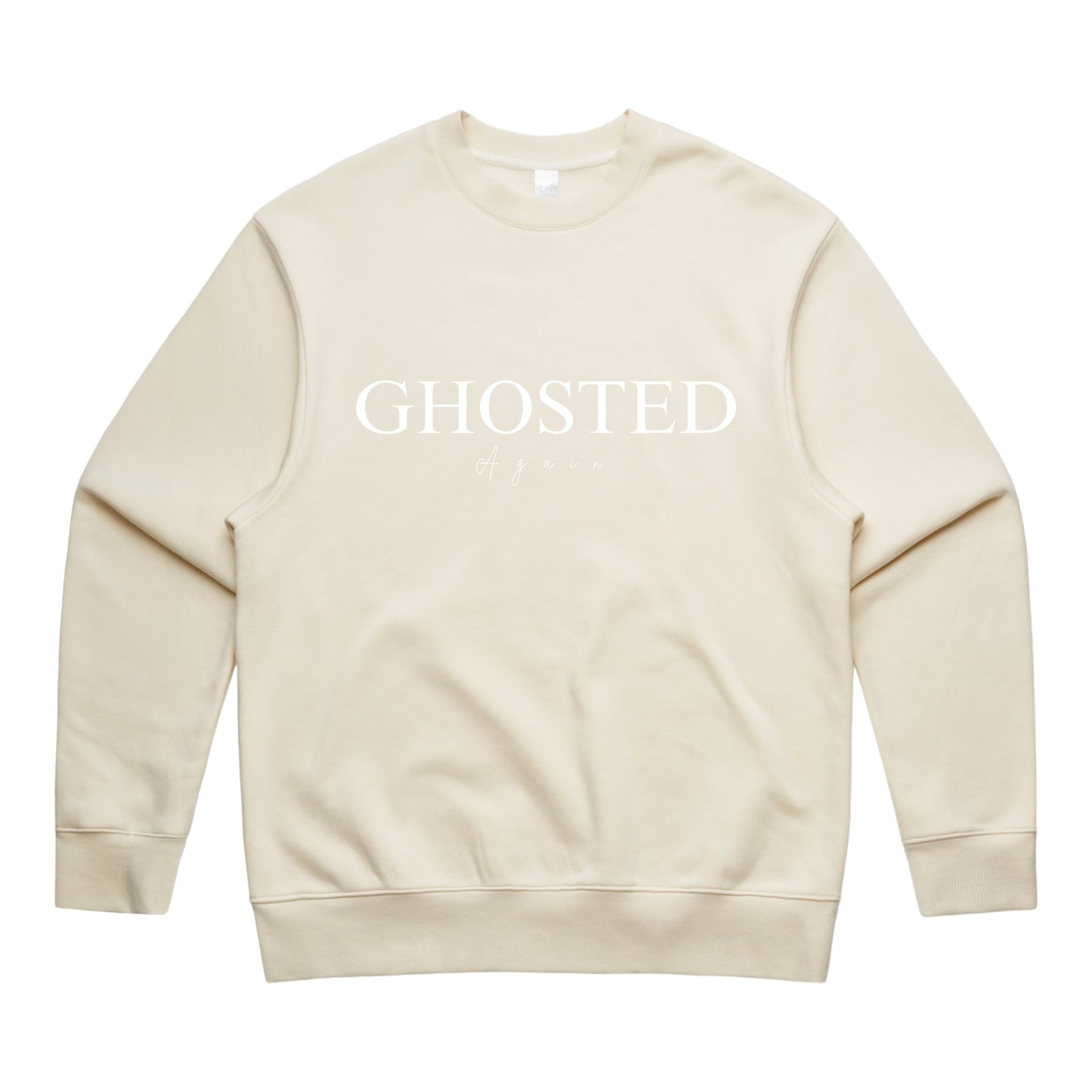 Men's Heavy Crew Top - Ghosted Again (White Logo)