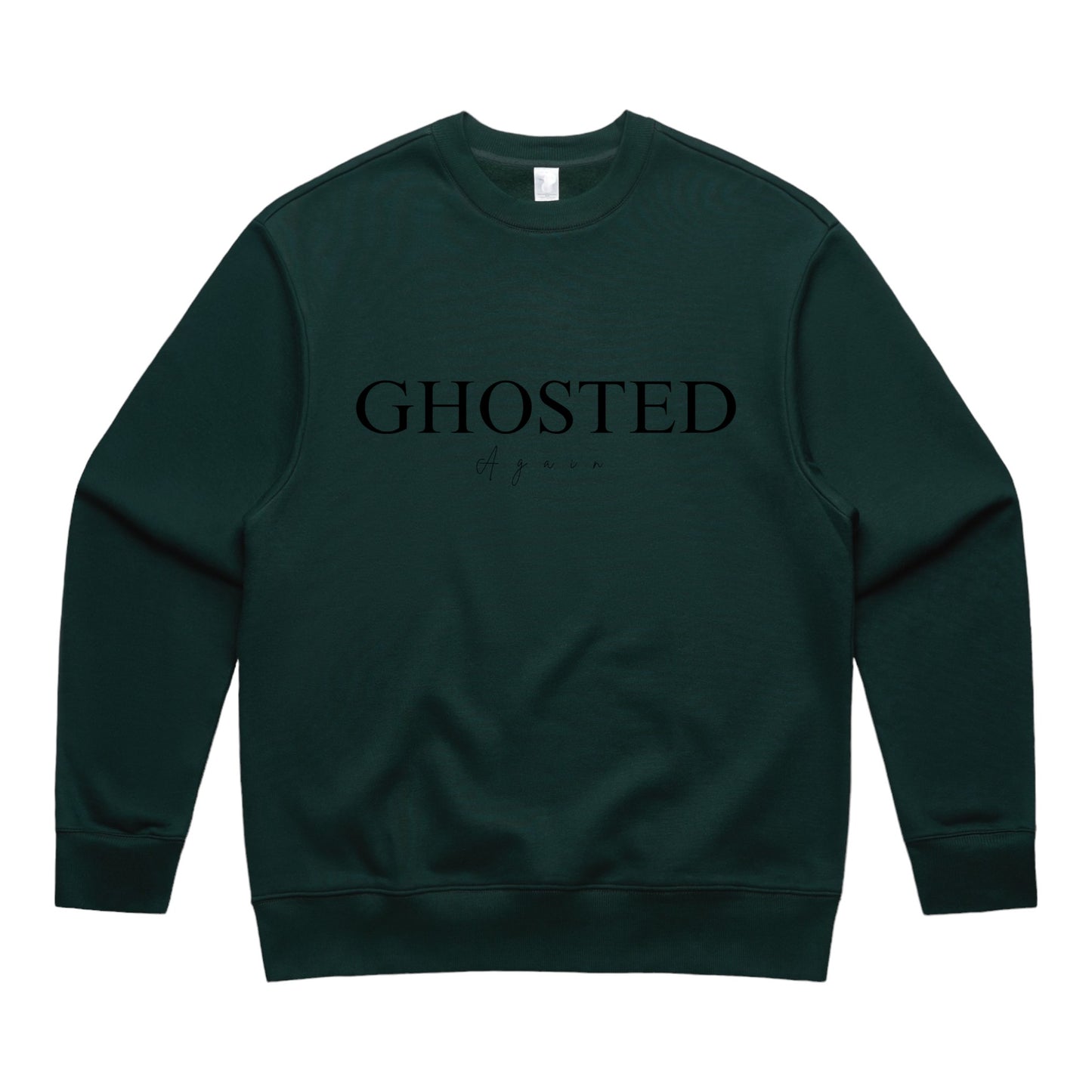 Men's Heavy Crew Top - Ghosted Again (Black Logo)