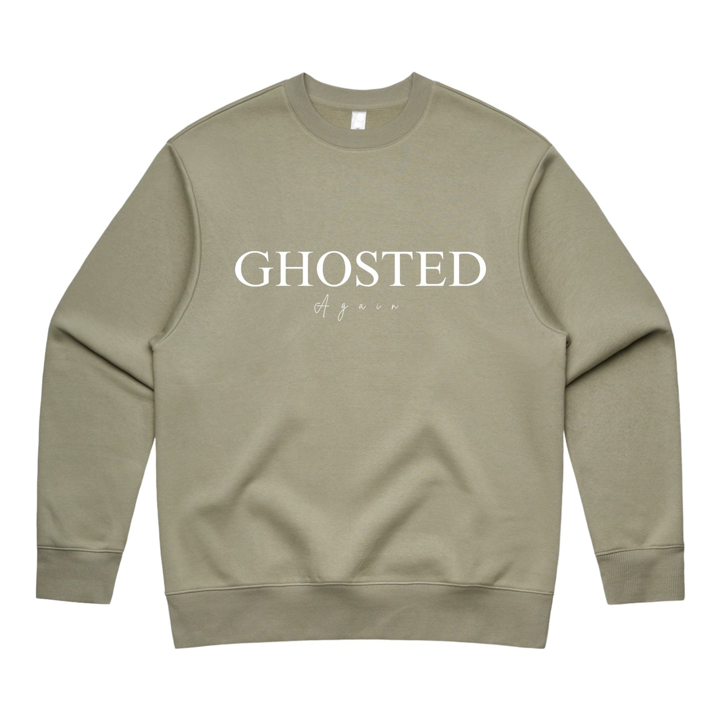 Men's Heavy Crew Top - Ghosted Again (White Logo)